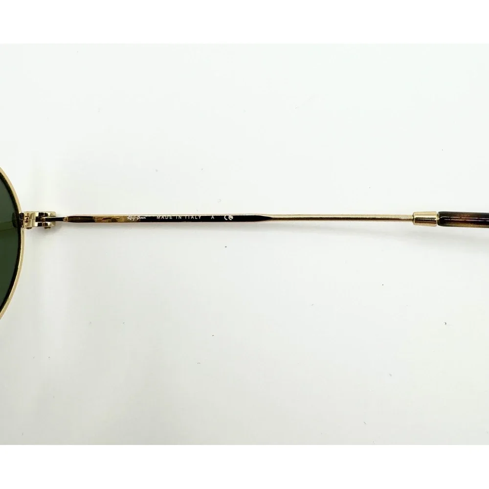 Ray Ban RB3547-N Oval Flat Lenses Gold Y2K Sunglasses 001 51-21 Made in Italy